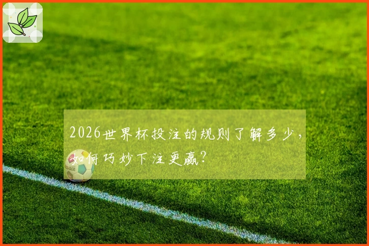 2026世界杯投注的规则了解多少，如何巧妙下注更赢？